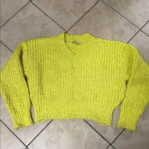 Endless Rose Bright Yellow V-Neck Sweater